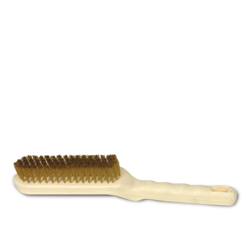 Щетка для замши с ручкой "американа". Латунный жесткий ворс 25 мм. Импорт.