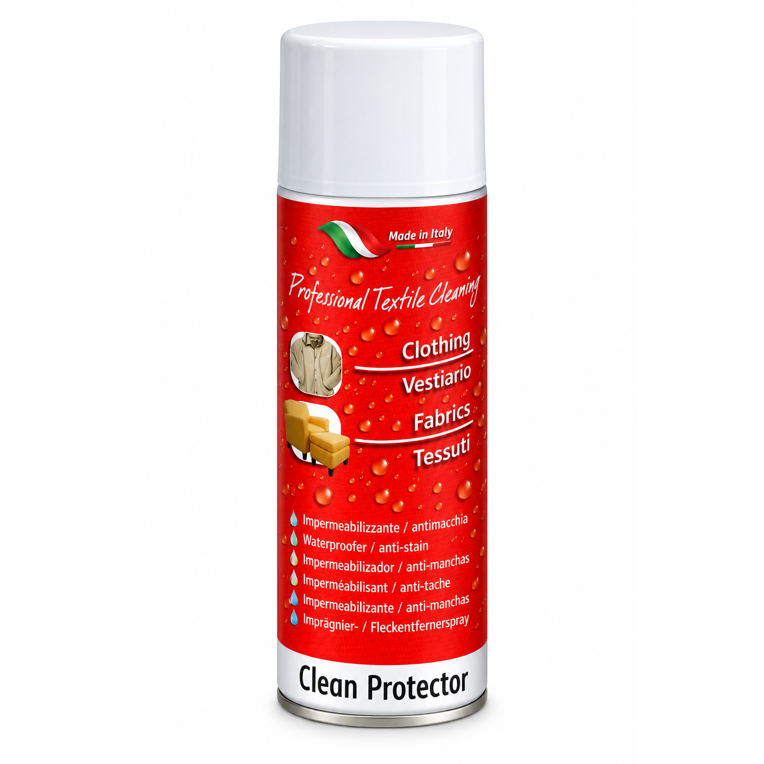 Аэрозоль Clean Protector - водоотталкивающий спрей для защиты от пятен. Объем 400 мл. Импорт.