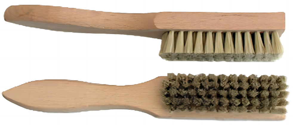 Щетка для зачистки в химчистке и аквачистке. Бежевый, натуральный мягкий ворс 20 мм. Импорт.