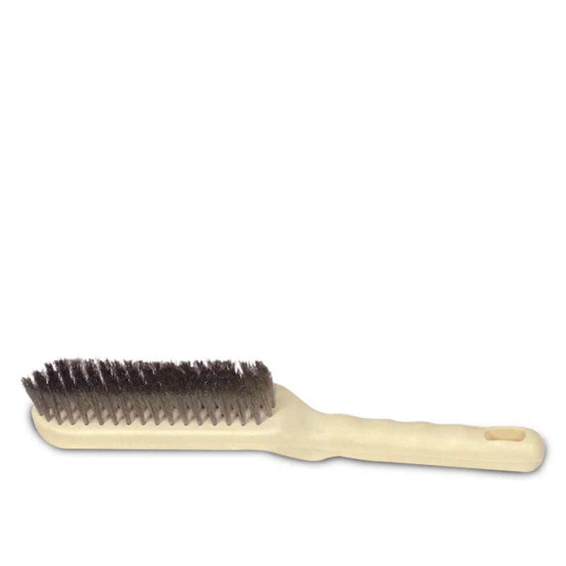 Щетка для замши с ручкой "американа". Стальной жесткий ворс 25 мм. Импорт.