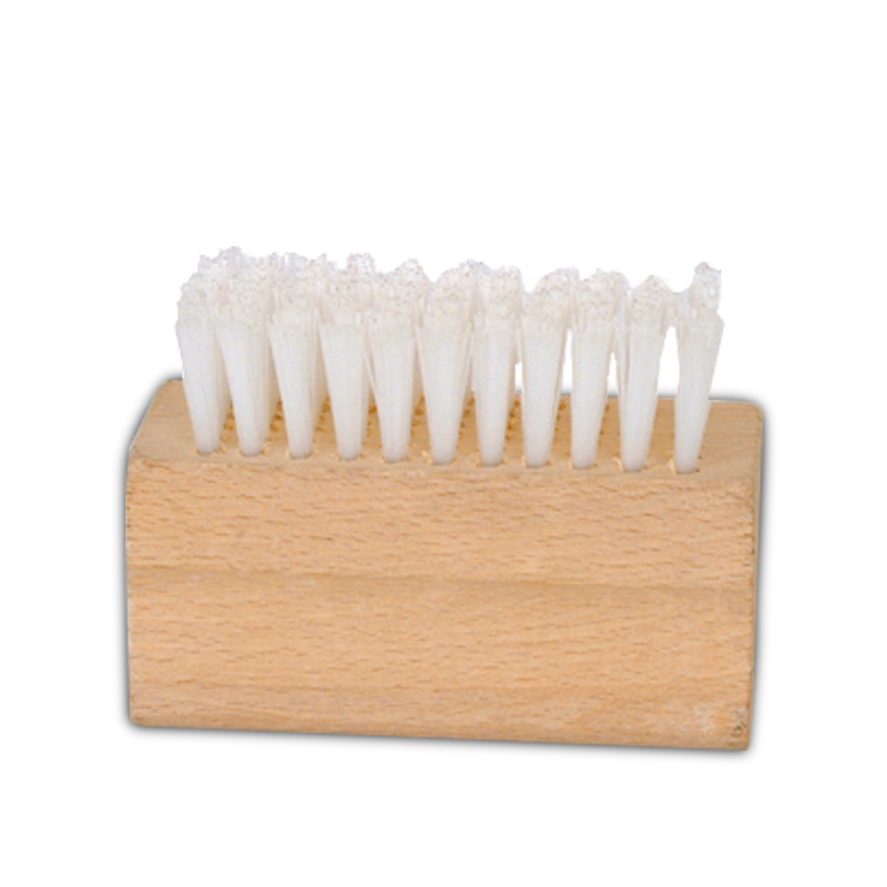 Щетка для зачистки в стирке без ручки. Белый нейлоновый жесткий ворс 25 мм. Импорт.