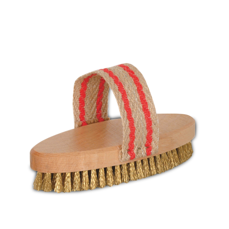 Щетка для замши овальная. Щетина из латуни 20 мм. Импорт.