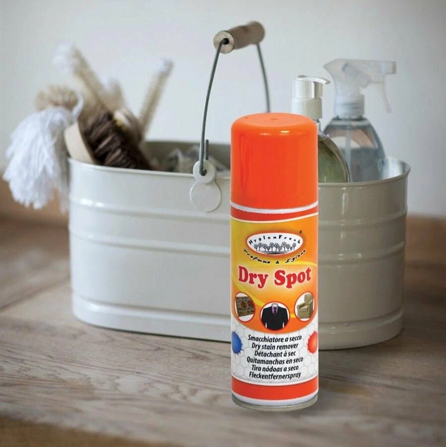 Аэрозоль Hygienfresh DRY SPOT – спрей для удаления жировых и масляных пятен 200 мл. Импорт.